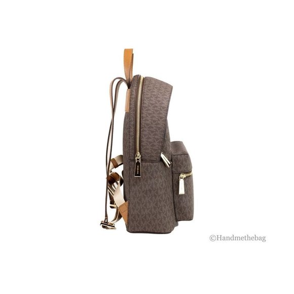 NEW Michael Kors Sally Medium Brown Signature PVC 2-in-1 Tablet Case Backpack main image 4